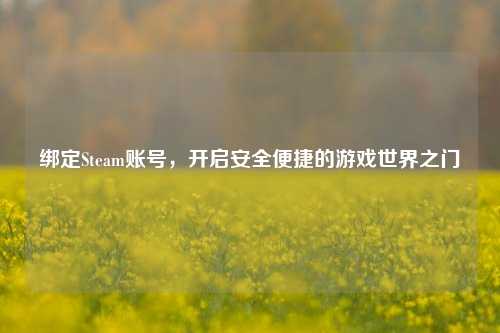 绑定Steam账号，开启安全便捷的游戏世界之门