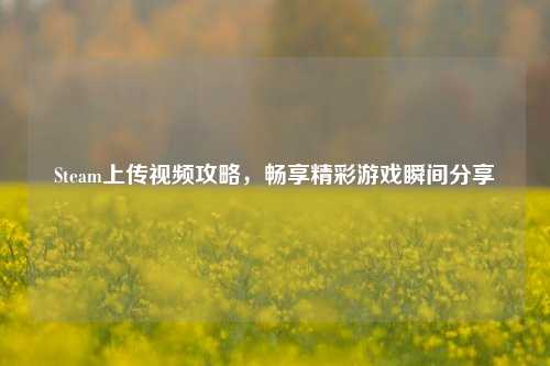 Steam上传视频攻略，畅享精彩游戏瞬间分享