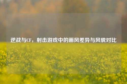 逆战与CF,射击游戏中的画风差异与风貌对比
