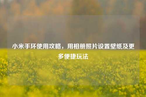 小米手环使用攻略,用相册照片设置壁纸及更多便捷玩法