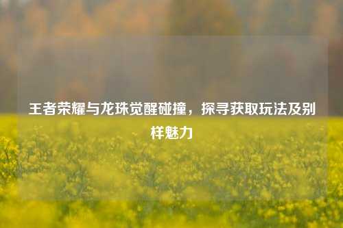 王者荣耀与龙珠觉醒碰撞,探寻获取玩法及别样魅力