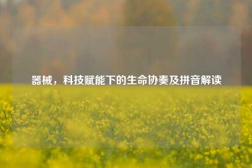 器械,科技赋能下的生命协奏及拼音解读