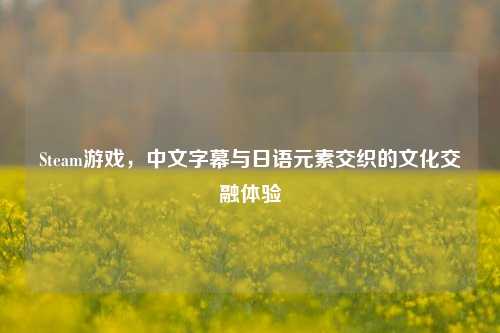 Steam游戏,中文字幕与日语元素交织的文化交融体验