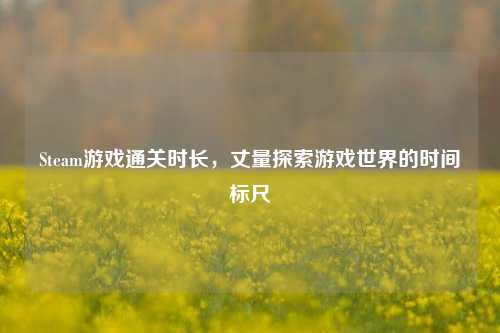 Steam游戏通关时长,丈量探索游戏世界的时间标尺