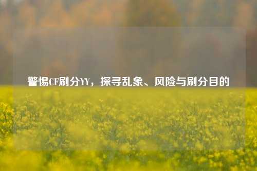 警惕CF刷分YY,探寻乱象、风险与刷分目的
