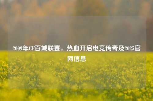 2009年CF百城联赛,热血开启电竞传奇及2025官网信息