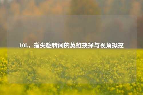 LOL,指尖旋转间的英雄抉择与视角操控