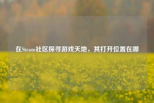 在Steam社区探寻游戏天地,其打开位置在哪
