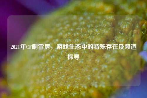 2021年CF刷雷房,游戏生态中的特殊存在及频道探寻