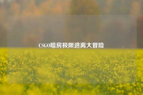 CSGO暗房极限逃离大冒险