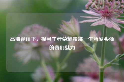 高清视角下,探寻王者荣耀露娜一生所爱头像的奇幻魅力