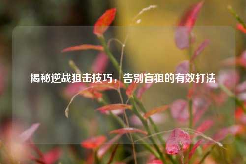 揭秘逆战狙击技巧,告别盲狙的有效打法