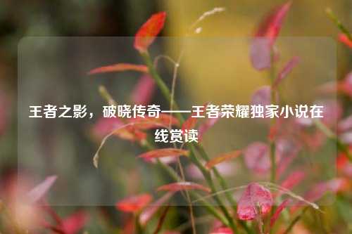 王者之影,破晓传奇——王者荣耀独家小说在线赏读