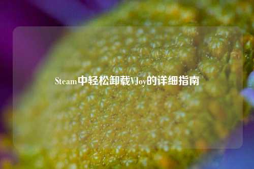 Steam中轻松卸载VJoy的详细指南