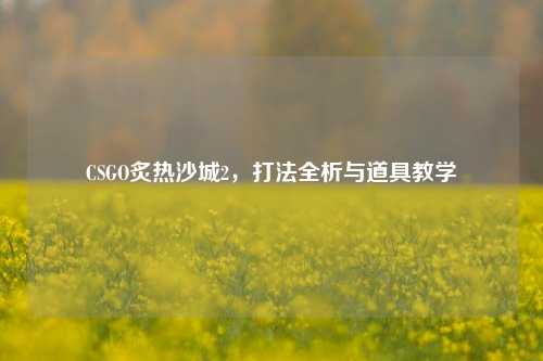 CSGO炙热沙城2,打法全析与道具教学
