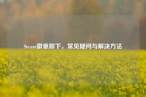 Steam徽章卸下,常见疑问与解决 ***