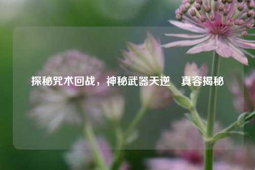 探秘咒术回战,神秘武器天逆鉾真容揭秘