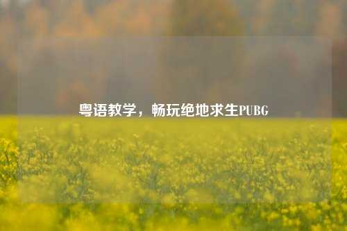粤语教学,畅玩绝地求生PUBG